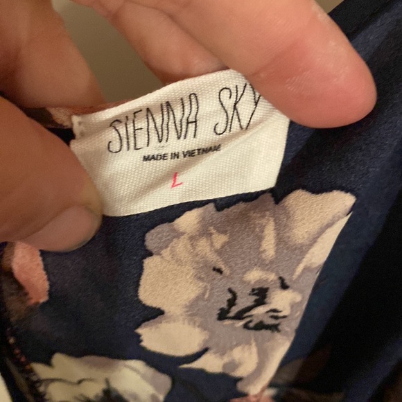 ❤️ Sienna Sky Women’s Blue Pink White Floral Short Sleeve Dress Size Large❤️ - Picture 8 of 12